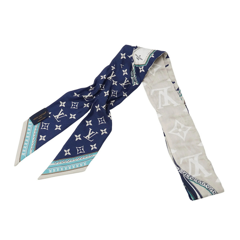 Louis Vuitton LOUIS VUITTON scarf muffler women's brand silk Bandeau BB Ultim...